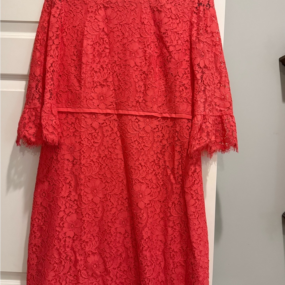 Draper James Pink Lace Mini Dress
